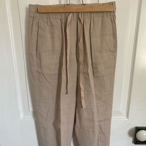 Babaton linen blend cropped Errol pant, Sz S